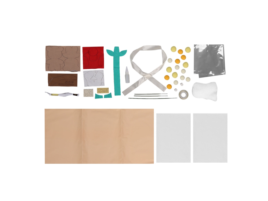 Kit de bricolaje para crear un oso de peluche hecho de algodón PP ecológico.