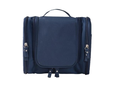 Bolsa De Almacenamiento Con Gancho De Viaje, Bolsa De Cosméticos Portátil Con Tres Aperturas, Azul Marino ZMDECQNA