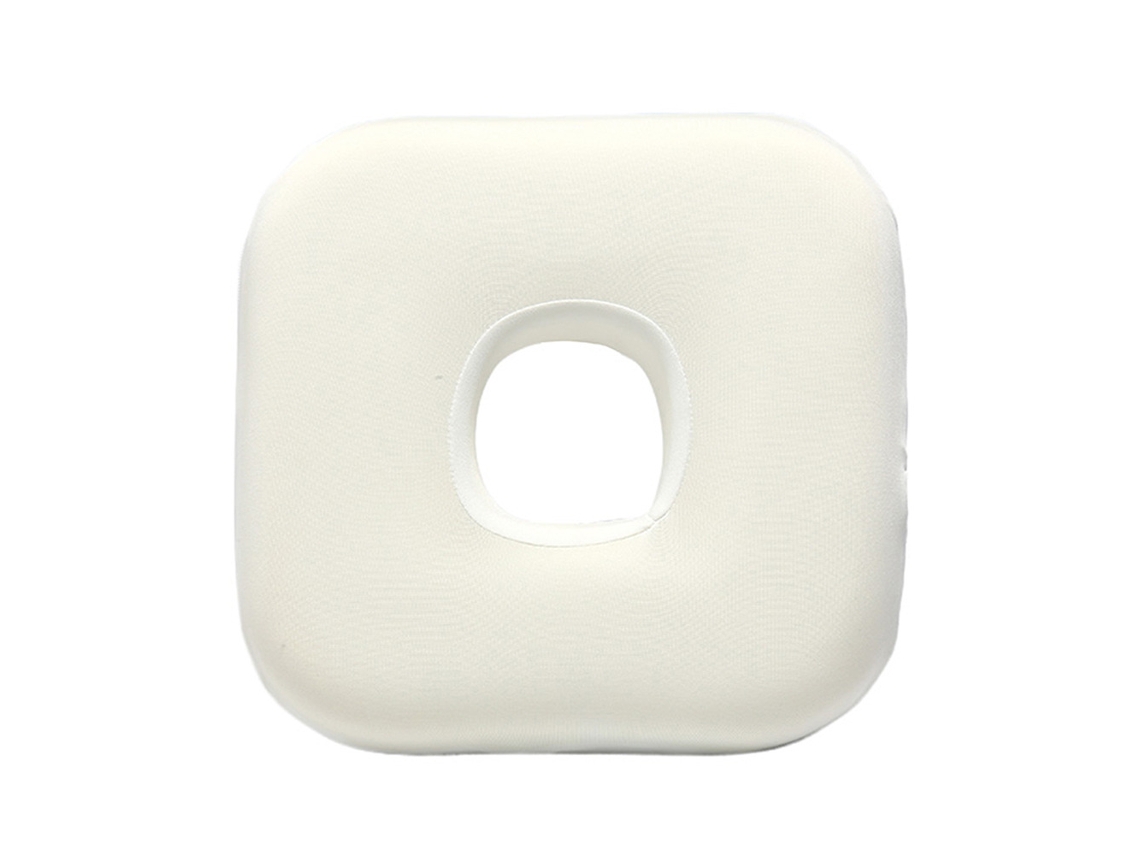 Almofada De Orelha Com Furo Eifson De O Para Quem Dorme De Lado, Para Aliviar O Desconforto Na Orelha, Branca (quadrada)