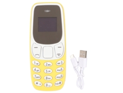 El Mini Teléfono Móvil Más Pequeño Del Mundo Con Bluetooth, Doble Sim, Gsm, Desbloqueado, Amarillo.