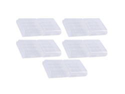 10 Cajas Multifuncionales De Plástico Rígido Transparente Para Guardar Pilas Aa Y Aaa.