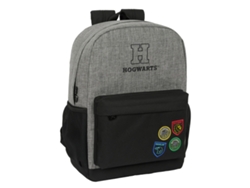 Mochila Escolar HARRY POTTER House of champions (Negro - Gris - Poliéster 600D)