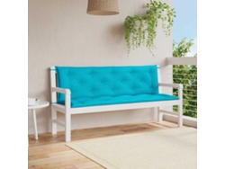 Cojines Para Banco De Jardín 2 Uds Tela Turquesa 150x50x7 Cm