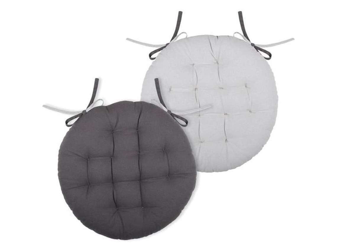 Cojín de silla gris perla