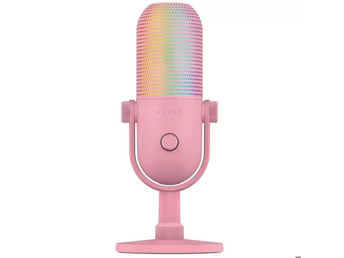 Micrófono Usb Razer Seiren V3 Chroma Supercardioide Tacto Para Silenciar Quartz