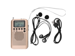 Radio Digital Portátil Am/fm De 2 Bandas Con Pantalla Lcd, Sintonización Digital Y Auriculares.