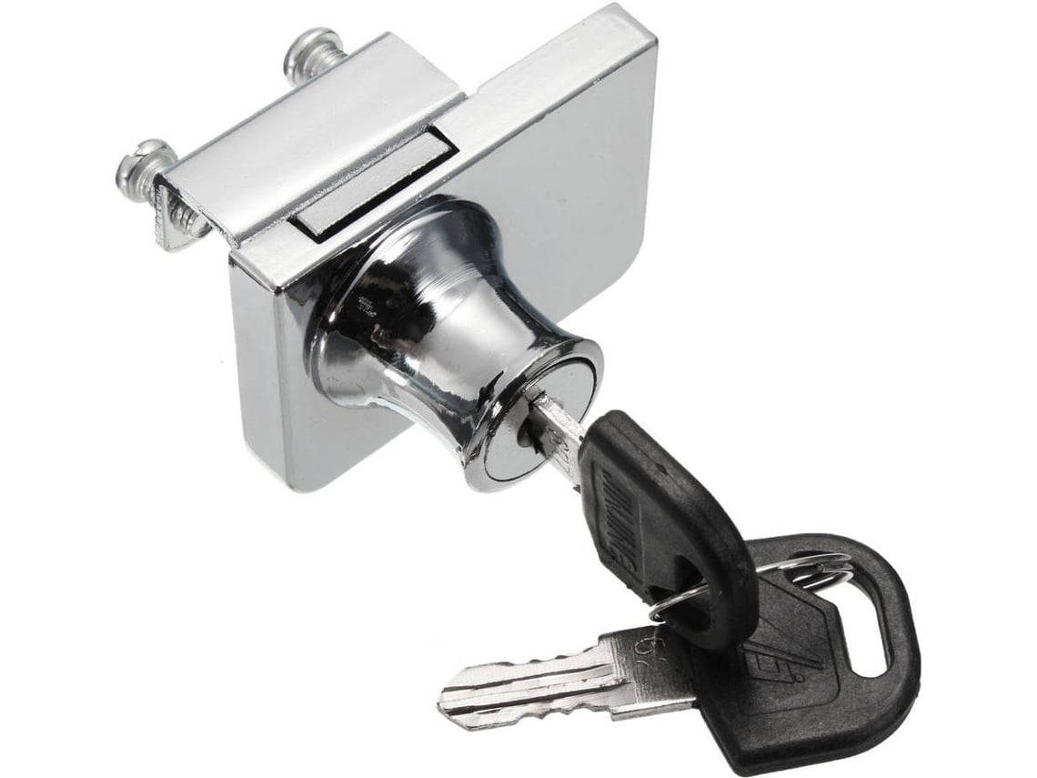 Cerradura Para Puerta De Vitrina (2 Llaves - Acero Inoxidable), Resistente, Multifunción, Viaje, Hogar, Camping