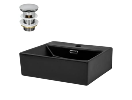 Lavabo ML-DESIGN (41.5 x 36.5 x 13 - Cerámica - Negro)