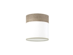 Pantalla Regleta/plafón Cloe Blanca/madera Gris E27 (ø16x16x16cm)