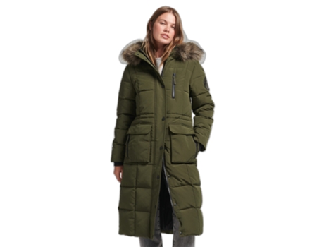 Abrigo para Mujer SUPERDRY (XS - Poliéster - Verde)