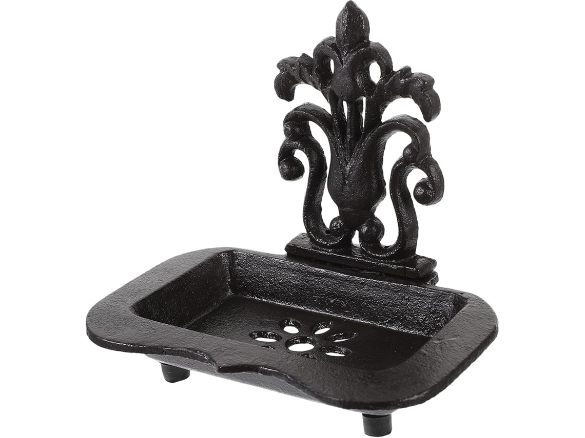 Saboneteira De Cerâmica Em Formato De Rosa Para Pia De Banheiro, Suporte Versátil Para Sabonete Em Barra E Xampu, Para