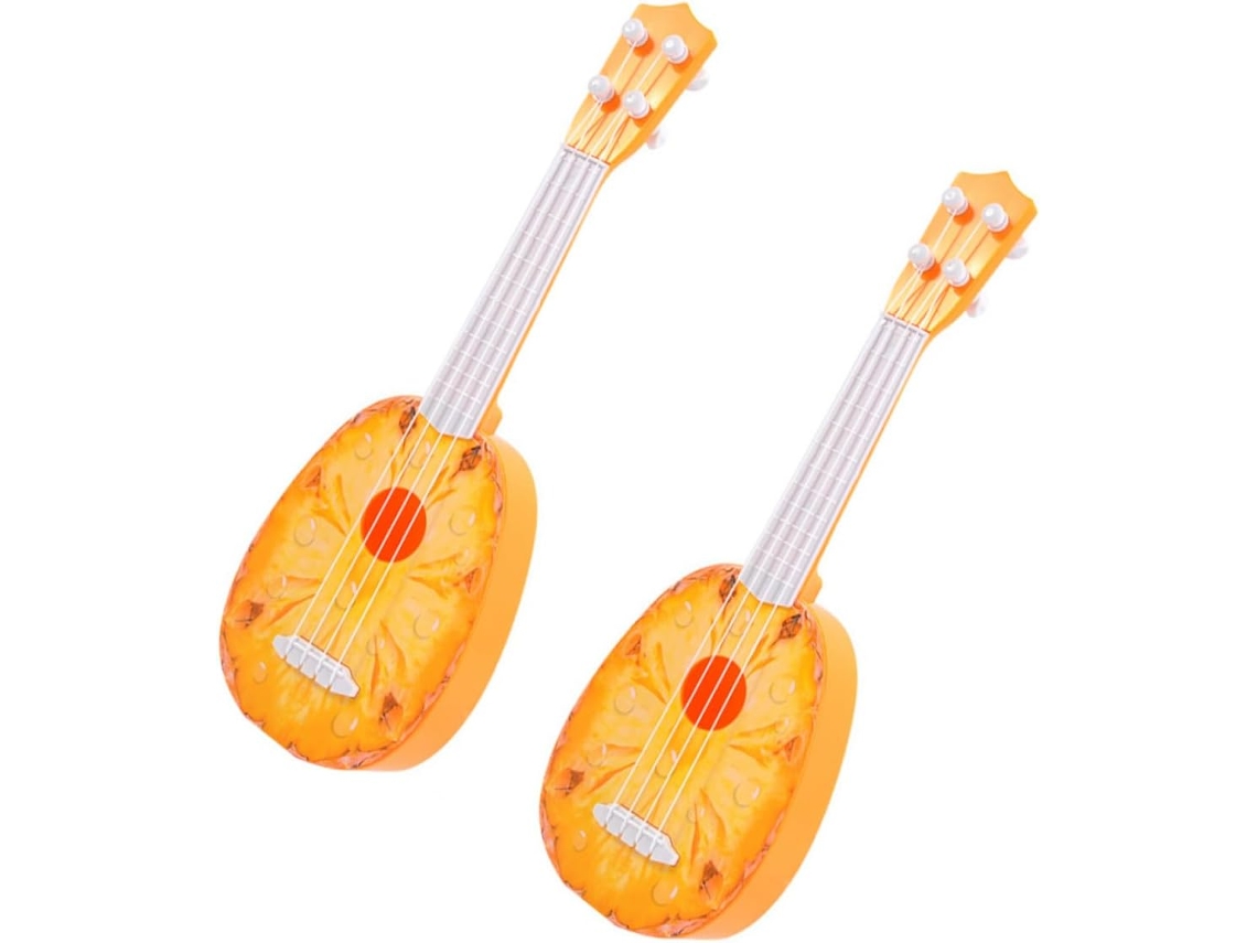 2 Mini Guitarras De Plástico De Imitación Para Niños Y Niñas
