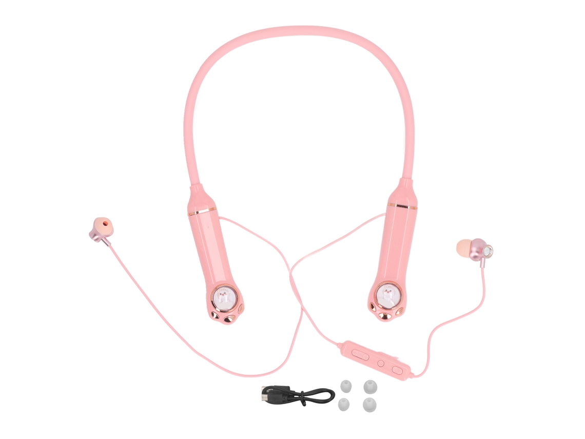Auriculares Bluetooth De Banda Cervical Bluetooth 5.3 Intrauditivos Cat Con Retroiluminación Rgb Auriculares Inalámbricos