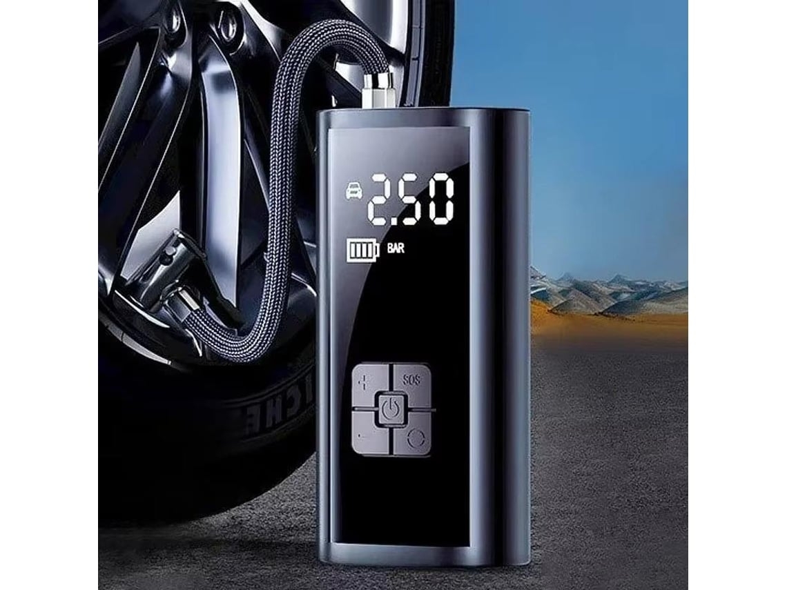 Compresor De Aire Portátil Con Bomba Inalámbrica Mano Y Manómetro Digital, Adecuado Para Neumáticos Automóviles Motocicletas Balones, Hoga