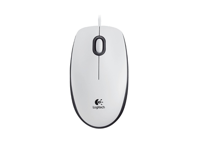 Ratón LOGITECH M100 (Cable USB - Casual - 1000 dpi - Blanco)