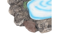 Tanque De Roca Para Jardín De Hadas, Miniatura De Resina Pintada A Mano De 16,4 Cm, Decoración Para Interiores Y Exteriores.