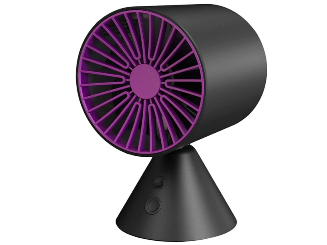 Ventilador USB Mini Silencioso para Dormitorio de Estudiantes, Ventilador de Cabeza Móvil de Escritorio Portátil, Ventilador de Escritorio para Oficina, Negro USHION