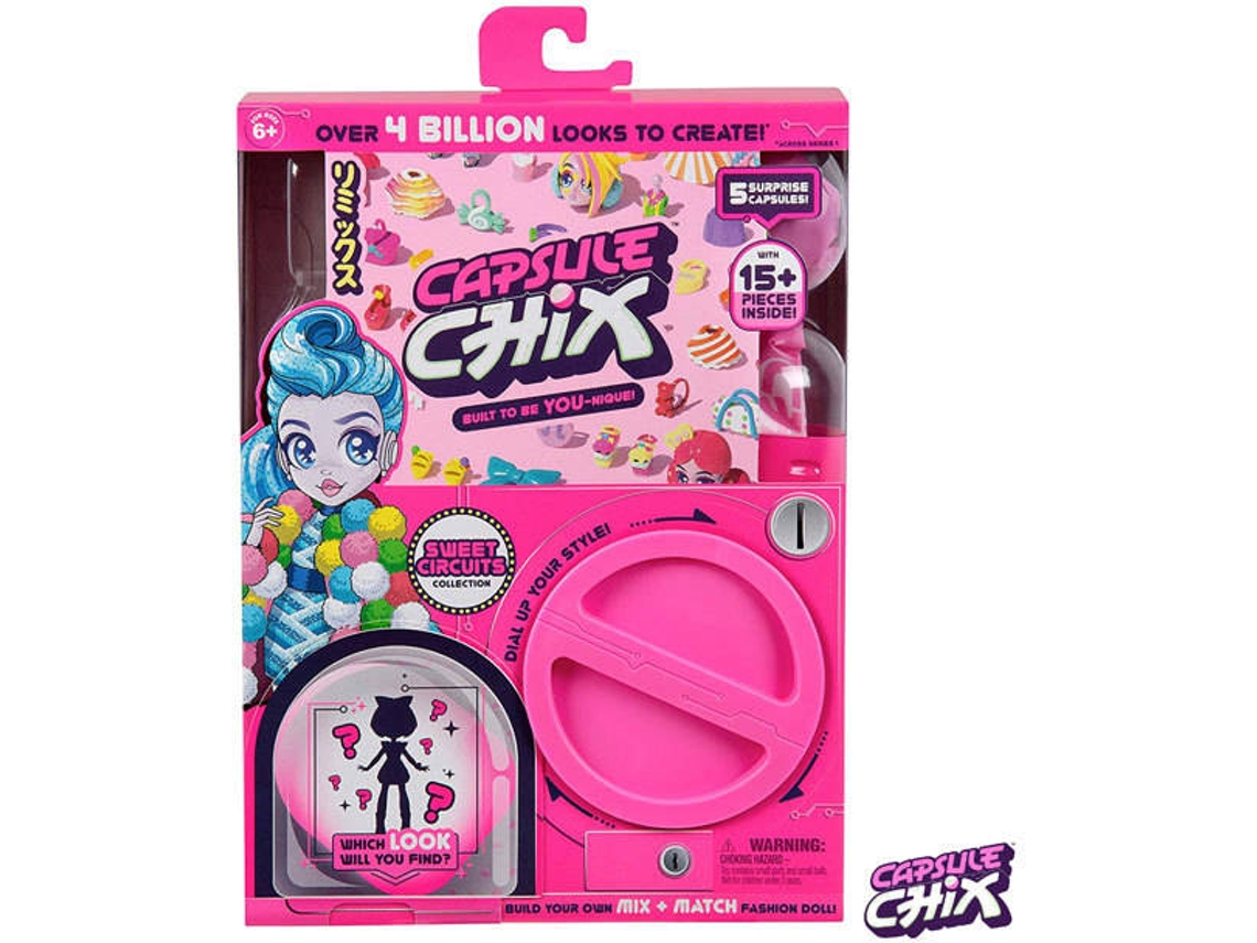 Muñeca FAMOSAFEBER Capsula Chix Sweet Circuit  (3 años - ‎20 x 7.1 x 29.1 cm)