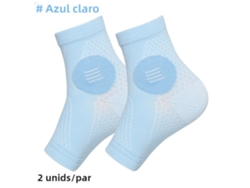 Medias de compresión de doble capa para neuropatía, de una sola pieza, con protección para el tobillo y antifatiga para soporte del pie. Mdug (azul claro, talla L)
