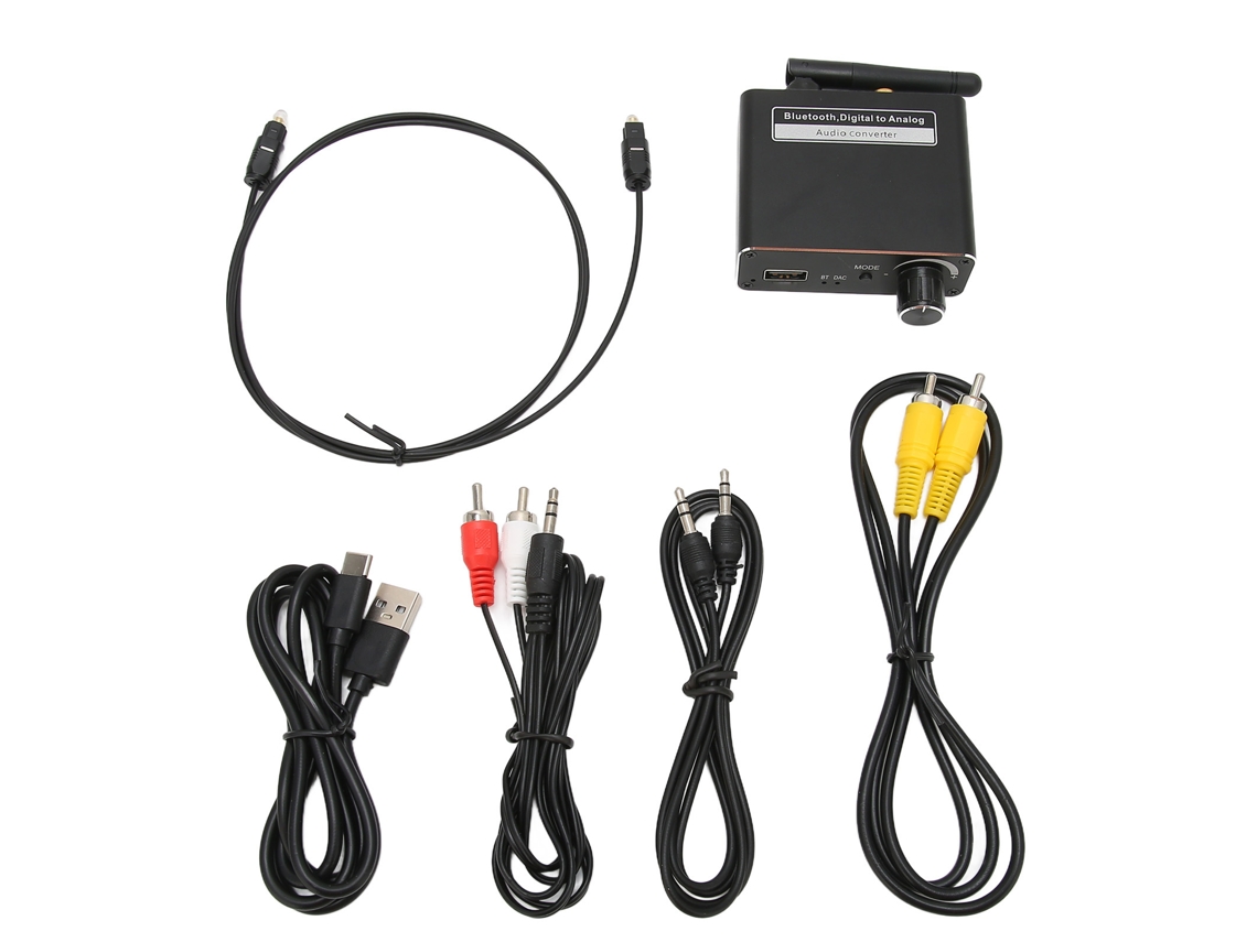 Convertidor De Audio Bluetooth 5.0 3 En 1, Receptor Hifi Digital A Analógico Con Puerto Usb