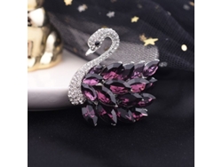 Broche De Cisne De Cristal Con Diamantes De Imitación Para Mujeres Y Niñas.