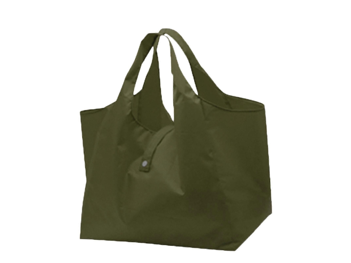 Bolsa de compras portátil con asa, plegable, organizadora para la compra, ideal para viajes y supermercados. Color: Verde claro. GOKOCO