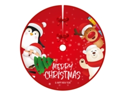 Tapete Con Forma De Árbol De Navidad De 90 Cm, Estampado De Tela Cepillada, Decoración Personalizada Para Navidad Y Año Nuevo.