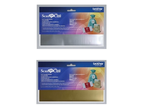 8 hojas de transferencia de aluminio 10 x 20 cm BROTHER ScanNCut - dorado & plateado