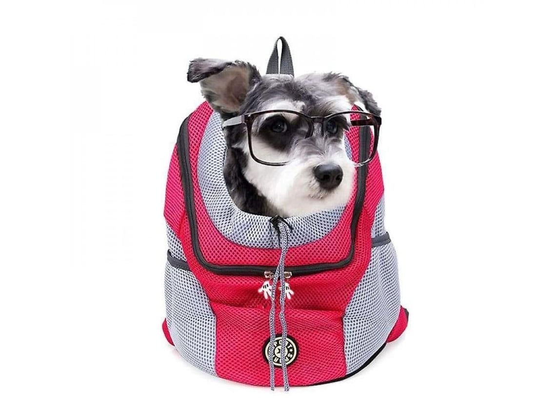 2026-mochila Transportadora Para Mascotas Aireada Bolsa De Viaje Para Perros Pequeños Imh 30x34x16 Cm Ross Red