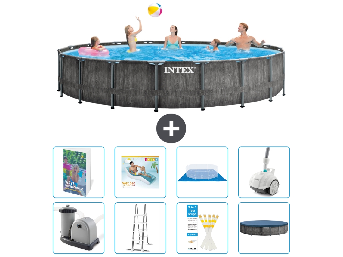 Intex Piscina Prism Frame Redonda - 549x122 Cm - 9-peças S584