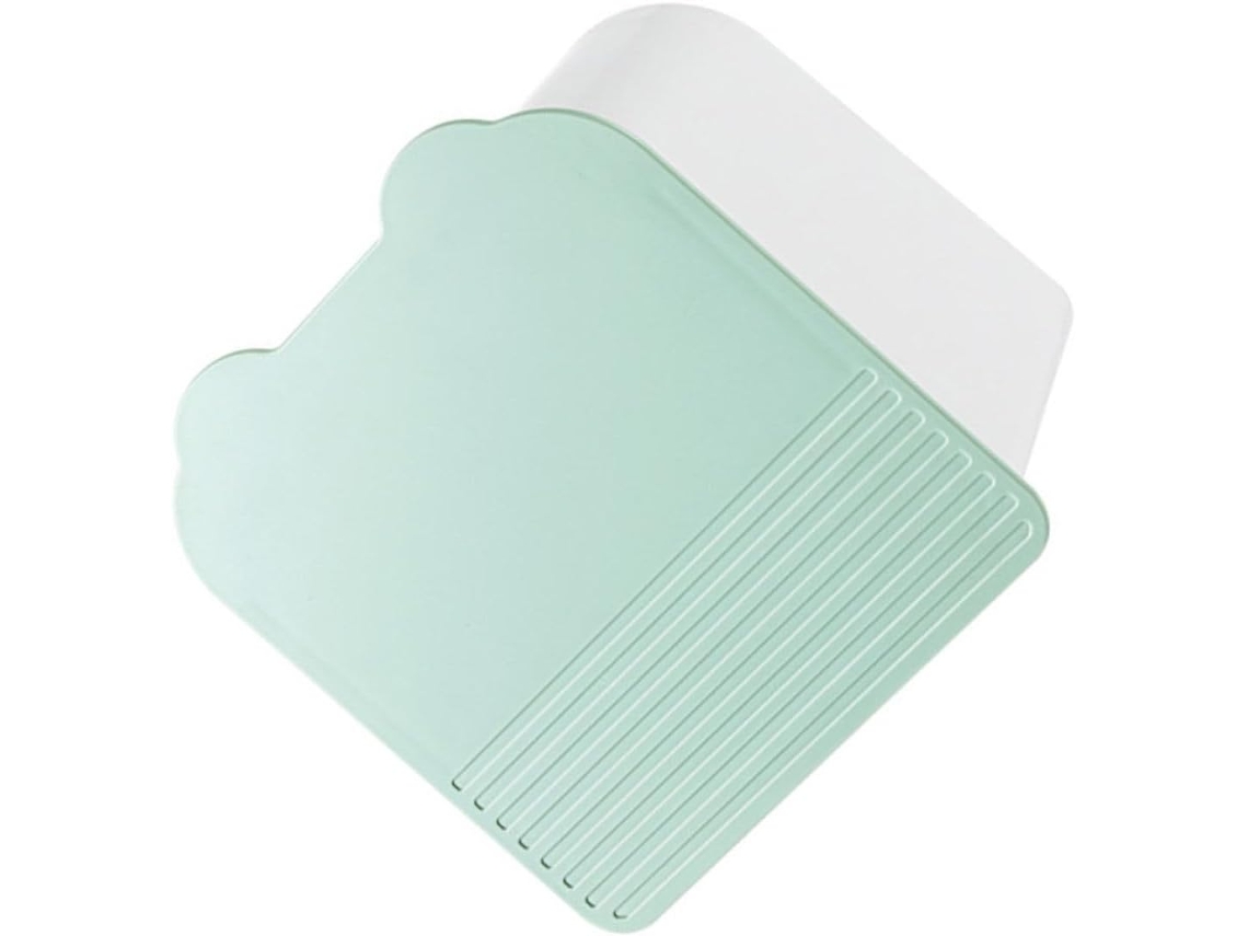 Caja De Almacenamiento Verde Para Montaje En Pared Con Compartimentos Y Tapa Abatible.