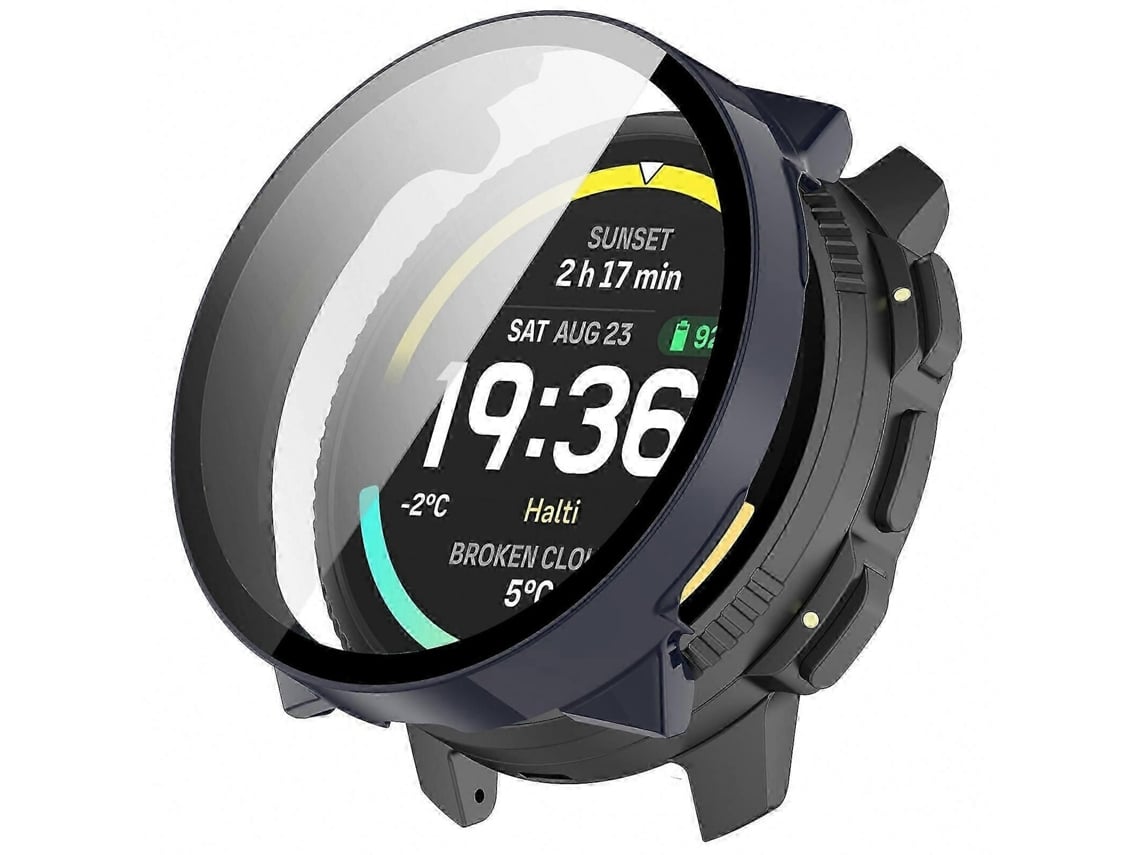 Capa Resistente Em Policarbonato Com Película De Vidro Temperado Para Smartwatch Vertical 2.