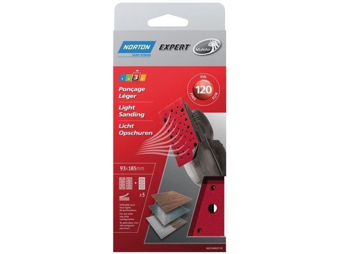 Plato De Lija Multiar Grano 120 93x185 Mm Norton
