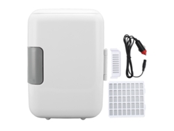 Geladeira Mini Carro 4l Baixo Ruído Compacta Com Função Fria/quente Para Bebidas, Comida E Cosméticos Branco