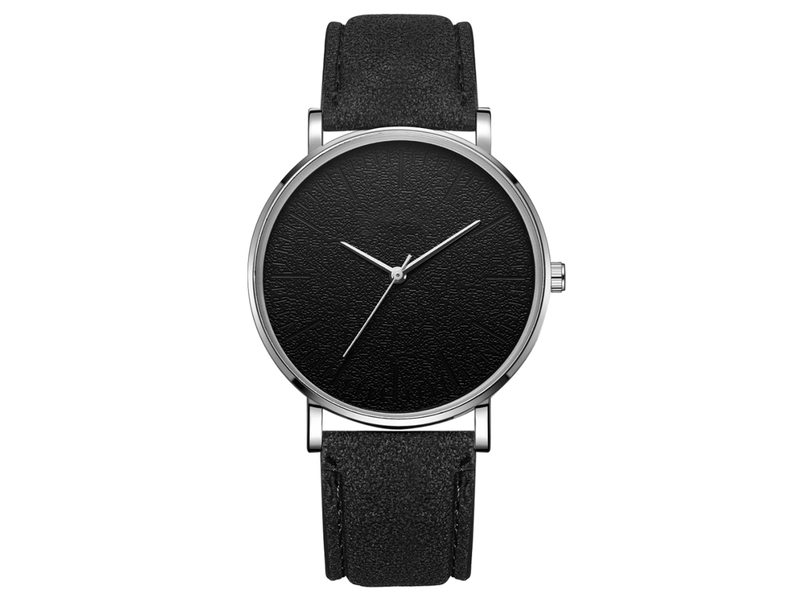 Reloj De Pulsera De Cuarzo Con Correa De Piel Sintética, Esfera Redonda Sencilla, Para Parejas Que Buscan Un Estilo Informal (azul).