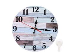 Reloj De Pared Redondo Silencioso De Estilo Retro Industrial Decorativo De Madera Para El Hogar Y Los Negocios.