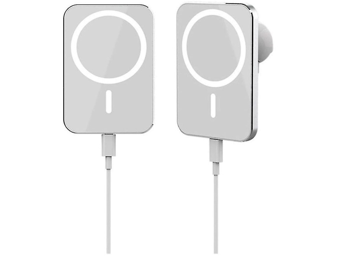 Cargador Carga Rápida Wireless Coche Cuadro Para Apple Yemaesre Magnética Blanco