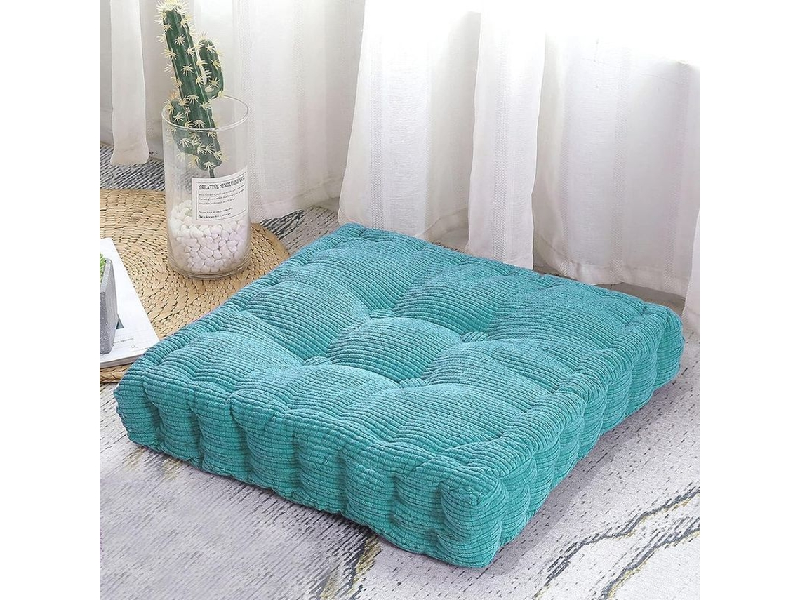 2026-almohada Cuadrada Espesa Para Adultos Niños Salón Dormitorio Balcón Oficina 16"×16" Azul Claro