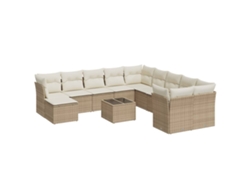 Maison Exclusive - Set De Sofás De Jardín 12 Pzas Y Cojines Ratán Sintético Marrón
