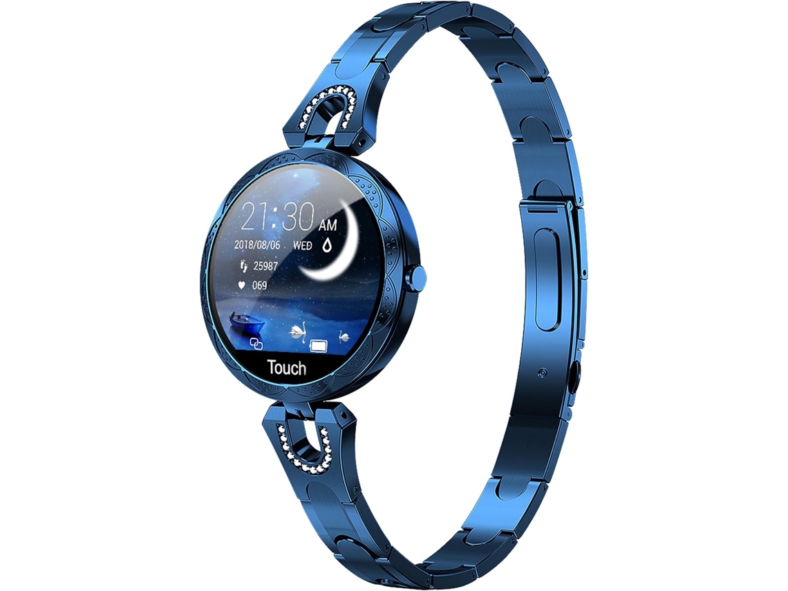Reloj inteligente para mujer para Android iOS con monitor de frecuencia cardíaca, presión arterial, contador de pasos, calorías y monitor de sueño.