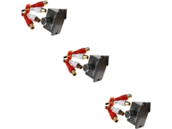 Amplificador De Audio Para Automóvil De 3 Piezas Con Botón De Control De Volumen Remoto Y Conectores Prácticos.