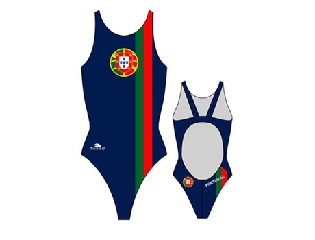 Traje de baño para Mujer TURBO Portugal Pro Resist Azul para Natacion (L)