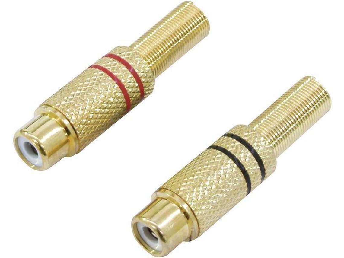 Juego OMNITRONIC RCA socket gold-plated 5.4mm 2x