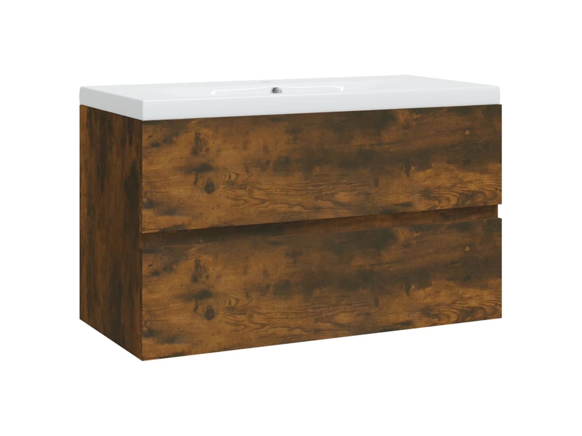 Mueble Con Lavabo VIDAXL Marrón Madera contrachapada (80x38.5x45 cm)