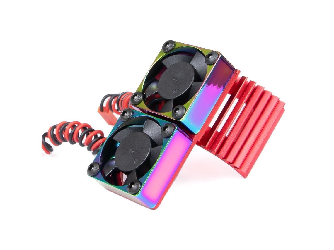 Titanio Radiador Disipador Calor Doble Ventilador Metal Mejorado 36mm 380 540 550 3650 Motor Escobillas/sin Escobillas Rc