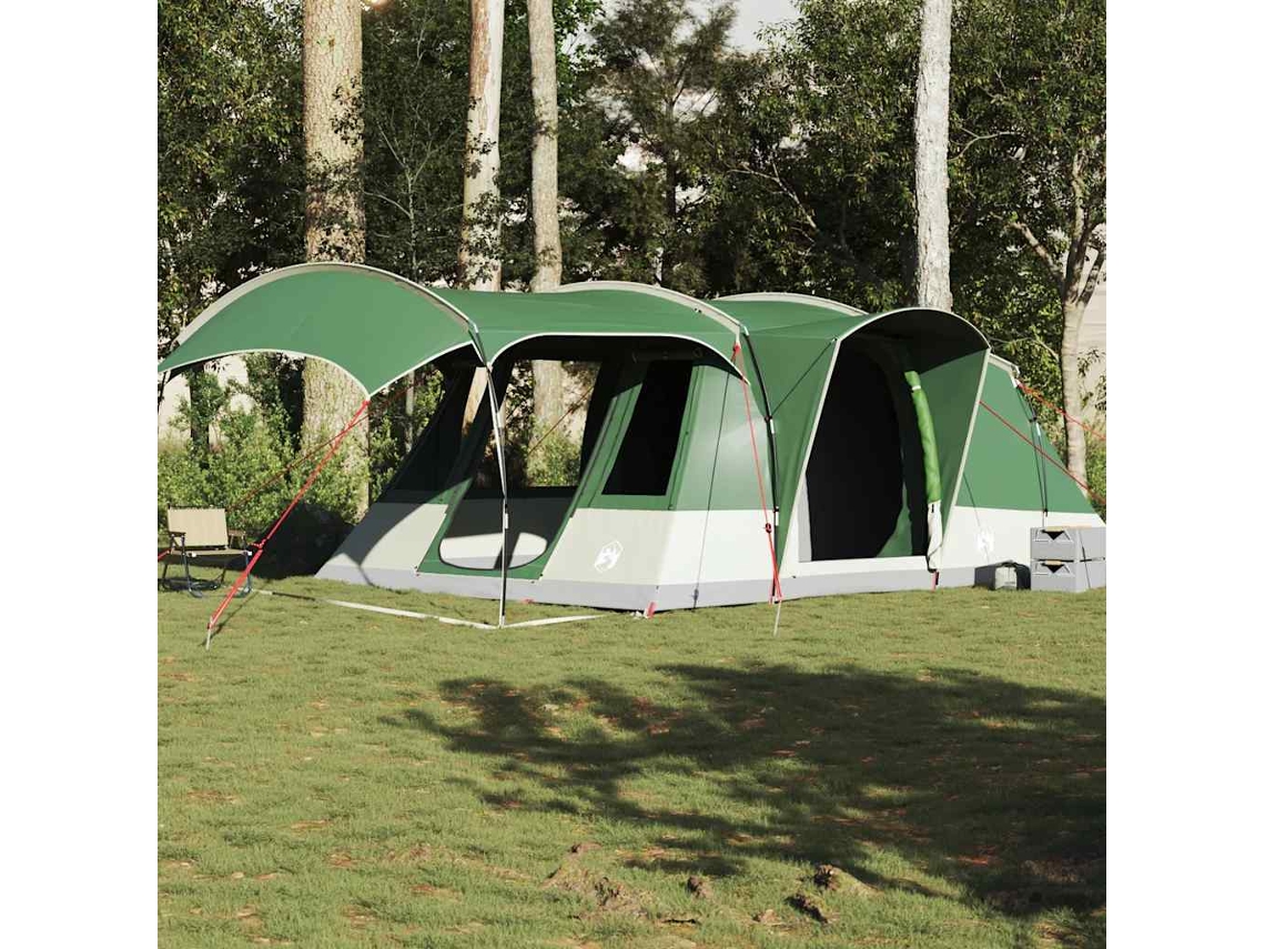 Tienda de campaña tipo túnel impermeable verde para 5 personas