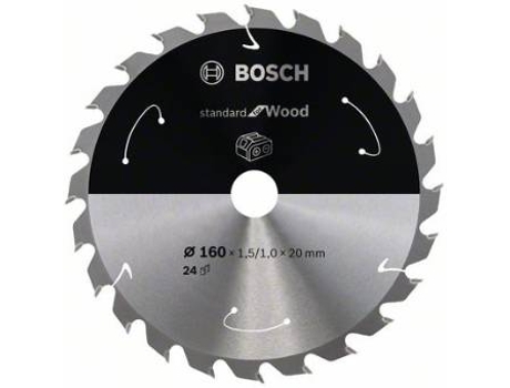 Disco de Sierra Circular BOSCH Standard para Madera Para Sierras a Batería 160x1.5/1x20 T24