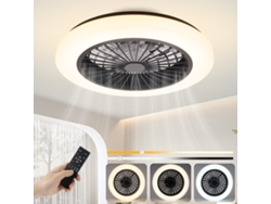 Nettlife Ventilador De Techo Con Iluminación Led Silenciosa 40w, Regulable Con Control Remoto, 6 Velocidades Y Timer