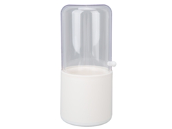 Soporte blanco para brochas de maquillaje con relleno de perlas, gira 180 grados, organizador de brochas.