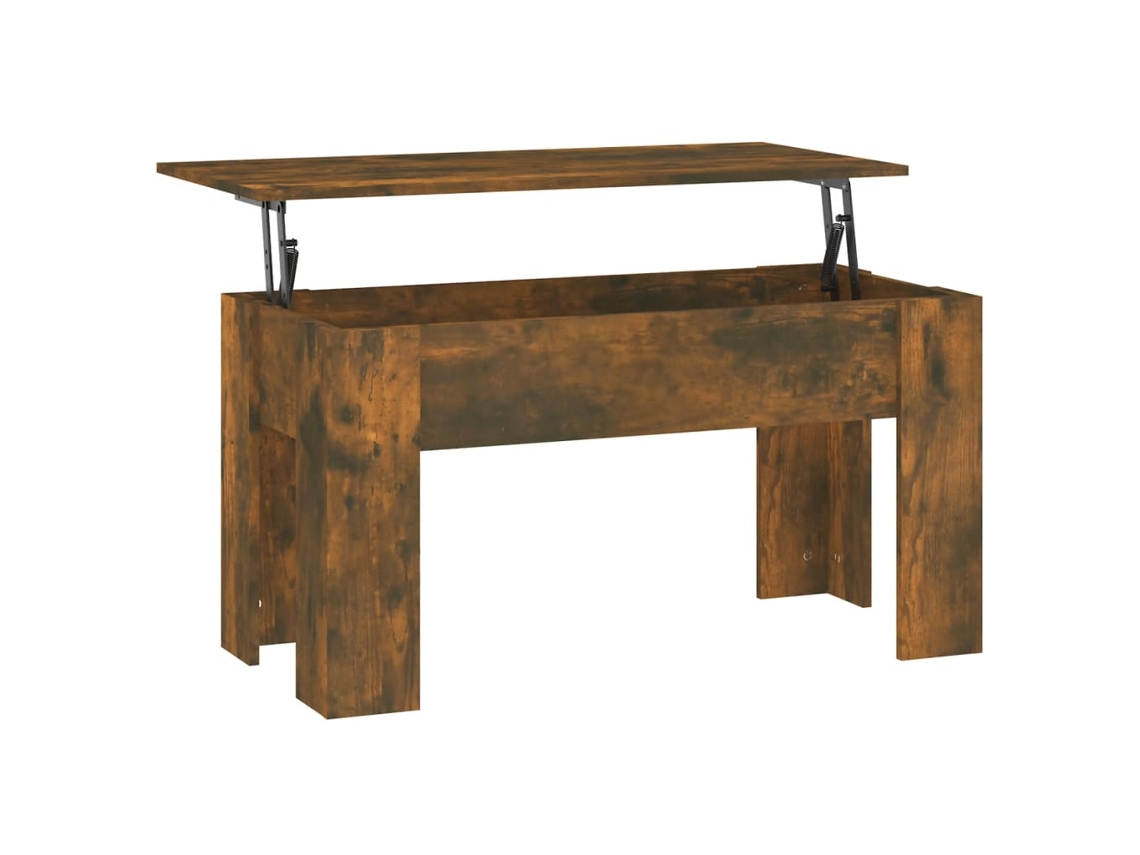 Maison Exclusive - Mesa De Centro Madera De Ingeniería Roble Ahumado 101x49x52 Cm
